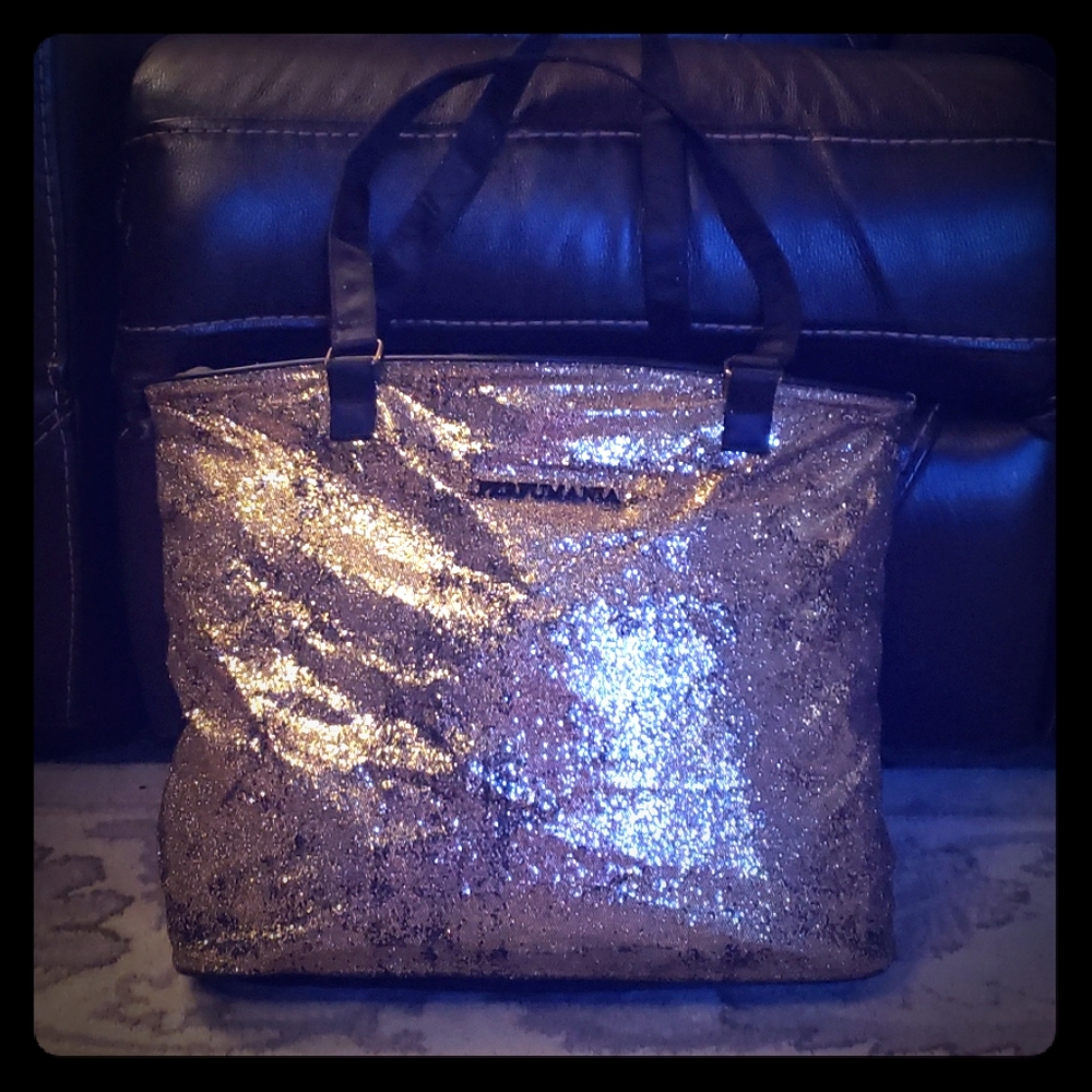 Gold Sparkly Perfumania Tote Bag